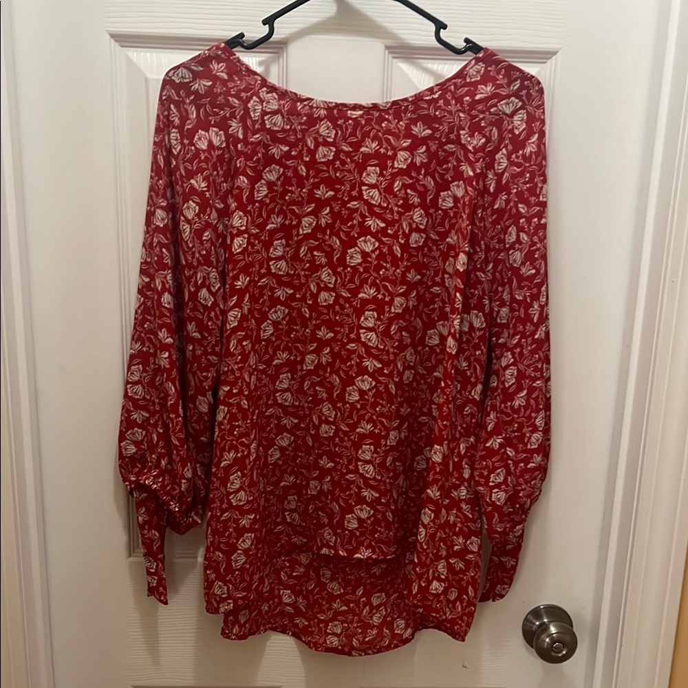 Floral Red Women's Top